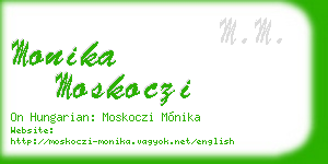 monika moskoczi business card