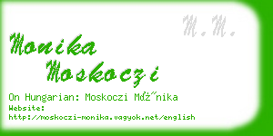 monika moskoczi business card